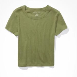 American eagle cropped hey baby tee
